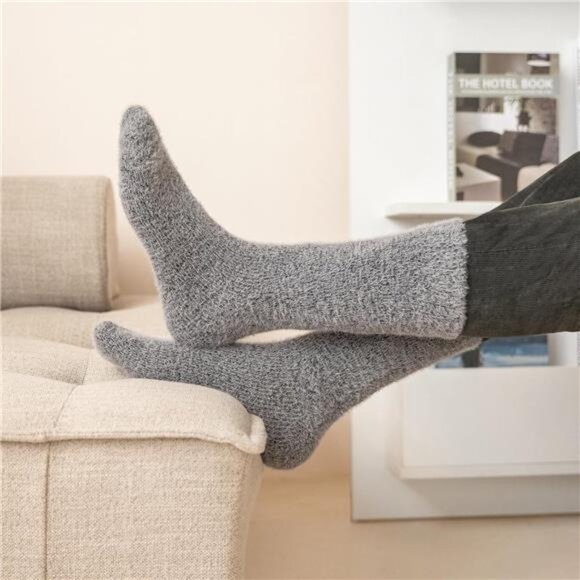 New 5 Pairs Fuzzy Soft Cozy Comfortable Socks for Women, Casual Sleep Comfy Sock - Picture 4 of 6